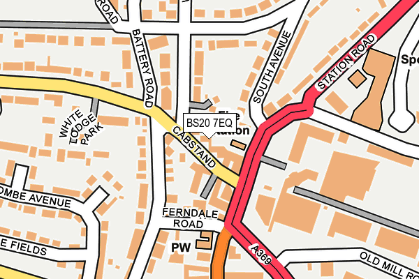 BS20 7EQ map - OS OpenMap – Local (Ordnance Survey)