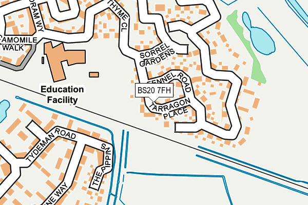 BS20 7FH map - OS OpenMap – Local (Ordnance Survey)