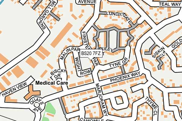 BS20 7FZ map - OS OpenMap – Local (Ordnance Survey)
