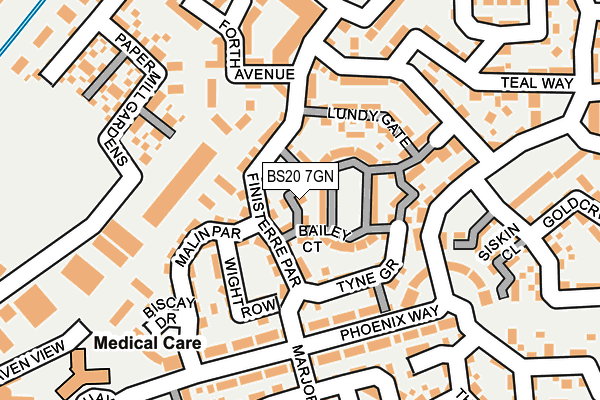 BS20 7GN map - OS OpenMap – Local (Ordnance Survey)