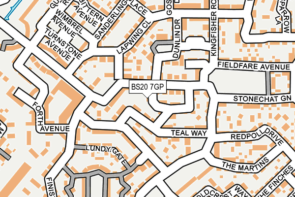 BS20 7GP map - OS OpenMap – Local (Ordnance Survey)