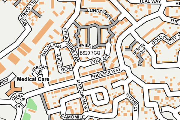 BS20 7GQ map - OS OpenMap – Local (Ordnance Survey)