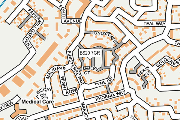 BS20 7GR map - OS OpenMap – Local (Ordnance Survey)