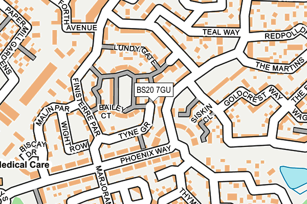 BS20 7GU map - OS OpenMap – Local (Ordnance Survey)