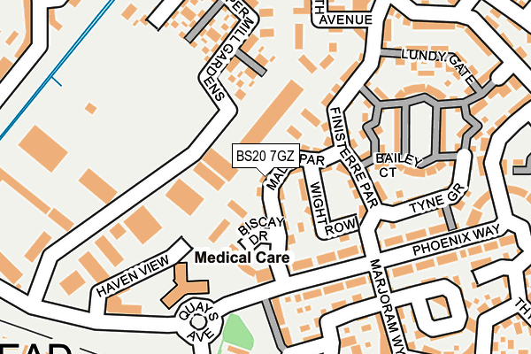 BS20 7GZ map - OS OpenMap – Local (Ordnance Survey)