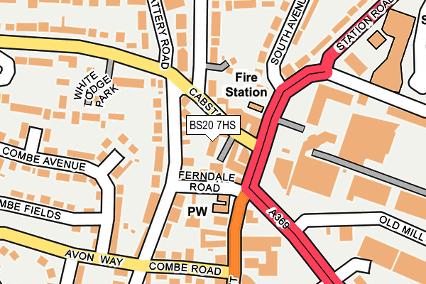 BS20 7HS map - OS OpenMap – Local (Ordnance Survey)