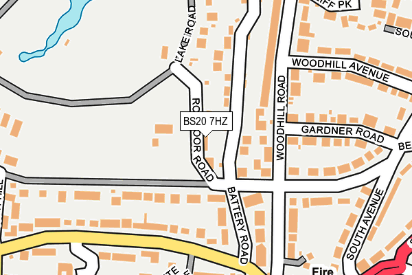 BS20 7HZ map - OS OpenMap – Local (Ordnance Survey)