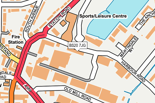 BS20 7JG map - OS OpenMap – Local (Ordnance Survey)