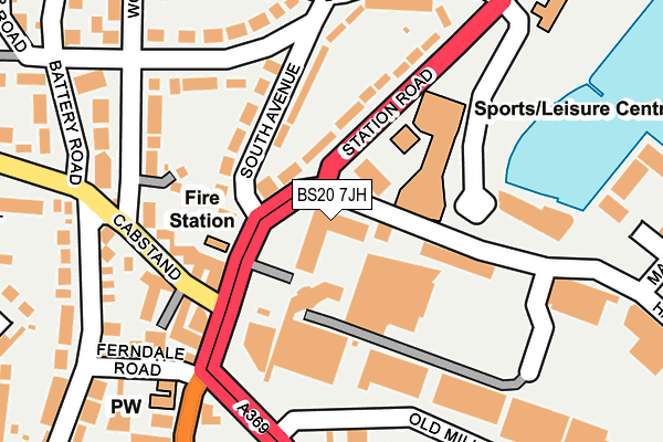 BS20 7JH map - OS OpenMap – Local (Ordnance Survey)