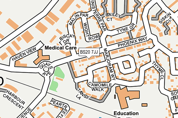 BS20 7JJ map - OS OpenMap – Local (Ordnance Survey)