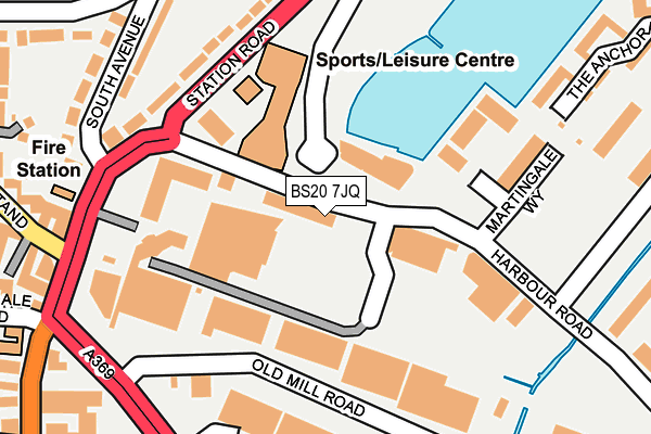 BS20 7JQ map - OS OpenMap – Local (Ordnance Survey)