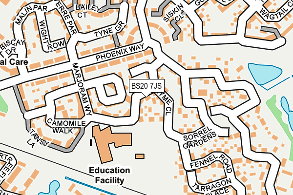 BS20 7JS map - OS OpenMap – Local (Ordnance Survey)
