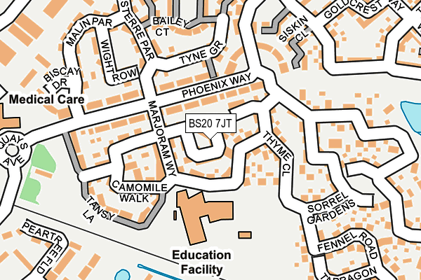 BS20 7JT map - OS OpenMap – Local (Ordnance Survey)