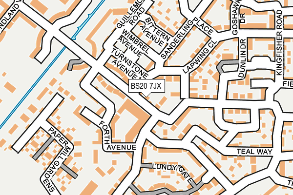 BS20 7JX map - OS OpenMap – Local (Ordnance Survey)