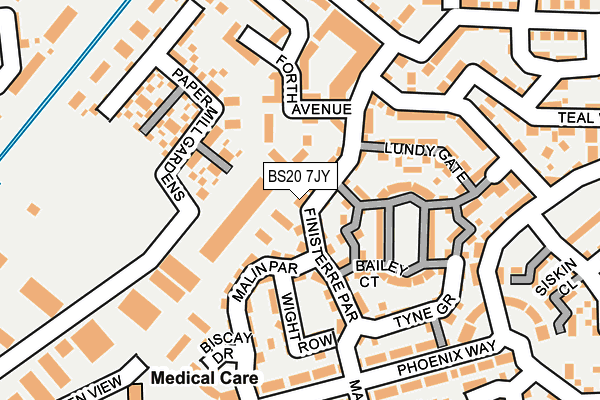 BS20 7JY map - OS OpenMap – Local (Ordnance Survey)