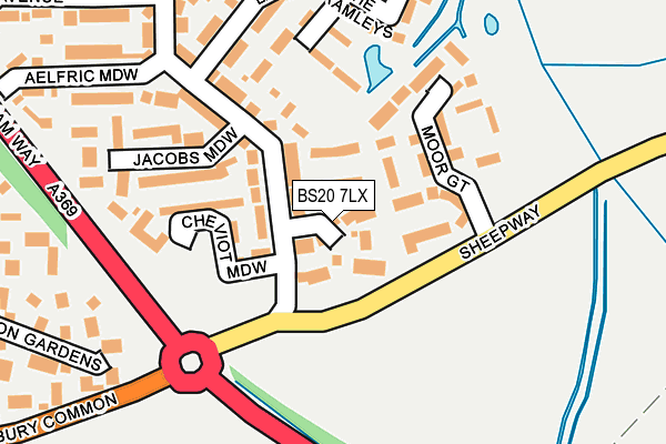 BS20 7LX map - OS OpenMap – Local (Ordnance Survey)