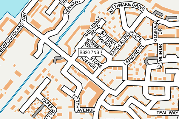 BS20 7NS map - OS OpenMap – Local (Ordnance Survey)