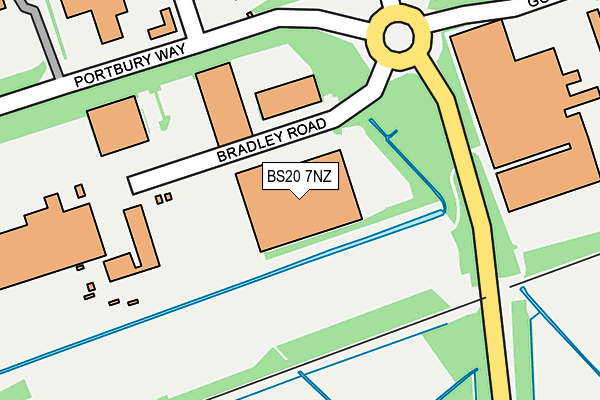 BS20 7NZ map - OS OpenMap – Local (Ordnance Survey)