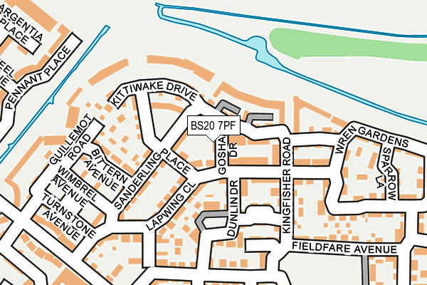 BS20 7PF map - OS OpenMap – Local (Ordnance Survey)