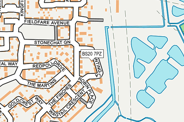 BS20 7PZ map - OS OpenMap – Local (Ordnance Survey)