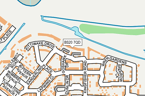 BS20 7QD map - OS OpenMap – Local (Ordnance Survey)