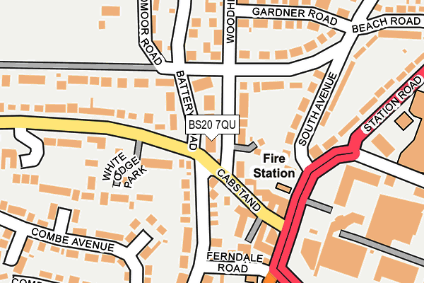 BS20 7QU map - OS OpenMap – Local (Ordnance Survey)