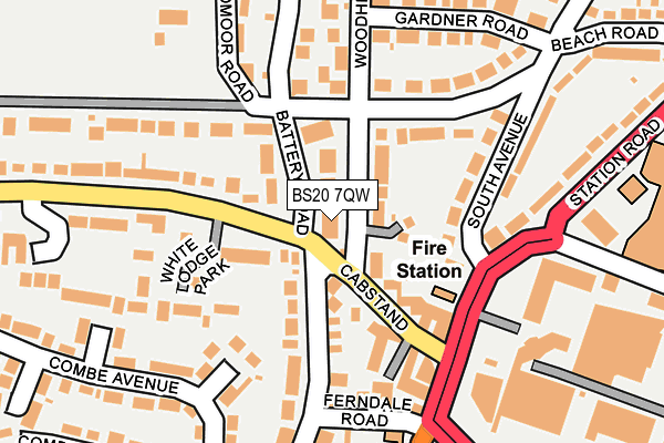 BS20 7QW map - OS OpenMap – Local (Ordnance Survey)