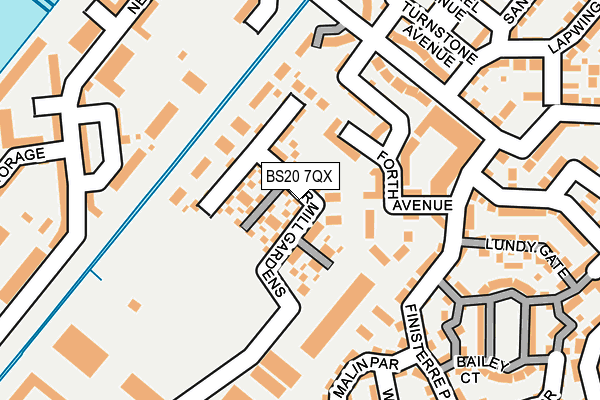 BS20 7QX map - OS OpenMap – Local (Ordnance Survey)