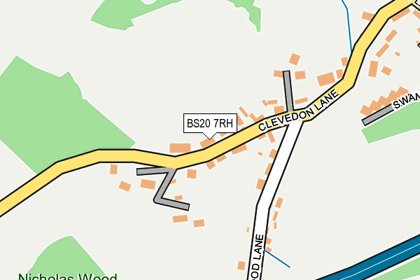BS20 7RH map - OS OpenMap – Local (Ordnance Survey)