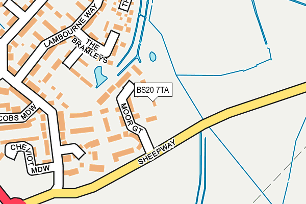 BS20 7TA map - OS OpenMap – Local (Ordnance Survey)