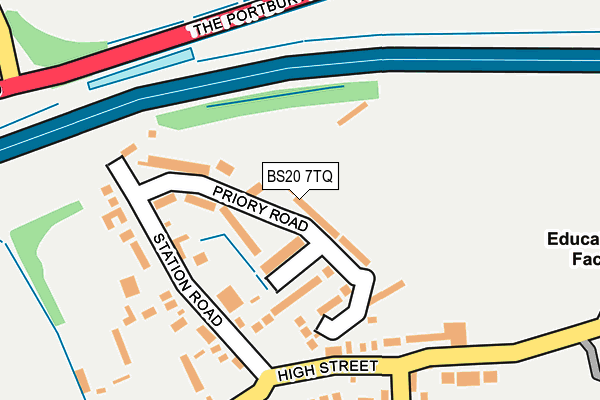 BS20 7TQ map - OS OpenMap – Local (Ordnance Survey)