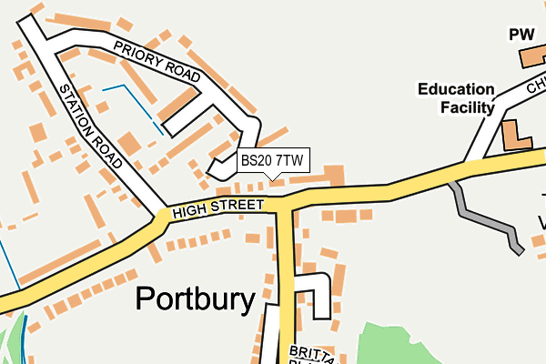 BS20 7TW map - OS OpenMap – Local (Ordnance Survey)