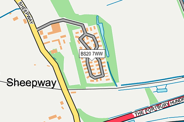 BS20 7WW map - OS OpenMap – Local (Ordnance Survey)