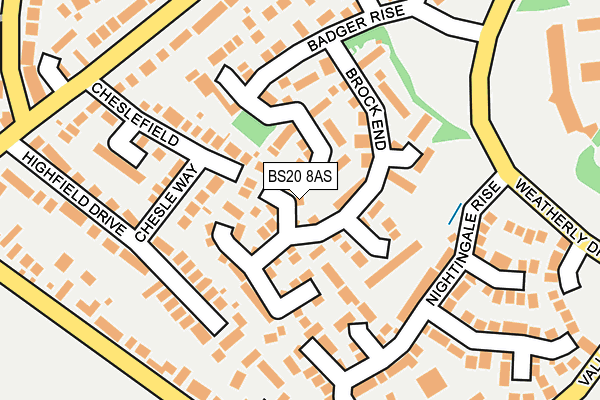 BS20 8AS map - OS OpenMap – Local (Ordnance Survey)