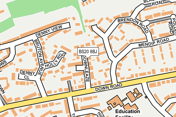 BS20 8BJ map - OS OpenMap – Local (Ordnance Survey)