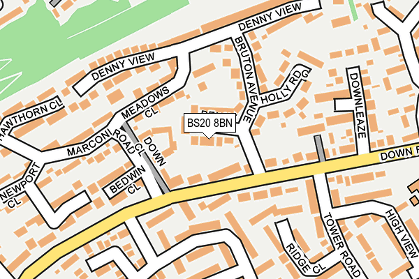BS20 8BN map - OS OpenMap – Local (Ordnance Survey)
