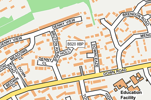 BS20 8BP map - OS OpenMap – Local (Ordnance Survey)