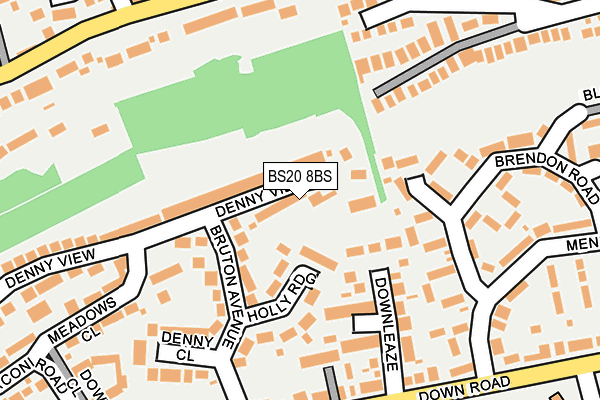 BS20 8BS map - OS OpenMap – Local (Ordnance Survey)