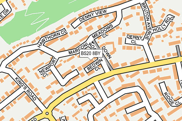 BS20 8BY map - OS OpenMap – Local (Ordnance Survey)