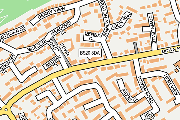 BS20 8DA map - OS OpenMap – Local (Ordnance Survey)