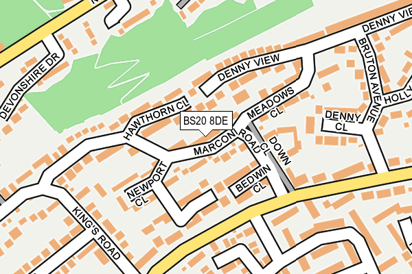 BS20 8DE map - OS OpenMap – Local (Ordnance Survey)