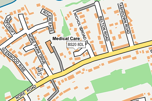 BS20 8DL map - OS OpenMap – Local (Ordnance Survey)