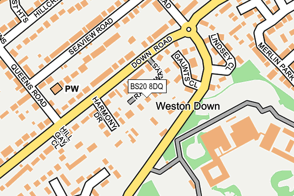 BS20 8DQ map - OS OpenMap – Local (Ordnance Survey)