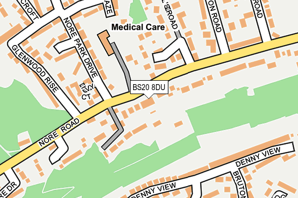 BS20 8DU map - OS OpenMap – Local (Ordnance Survey)