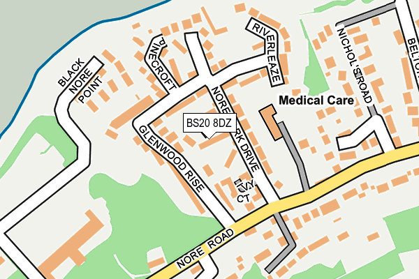 BS20 8DZ map - OS OpenMap – Local (Ordnance Survey)