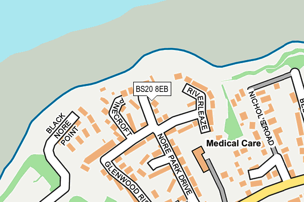 BS20 8EB map - OS OpenMap – Local (Ordnance Survey)