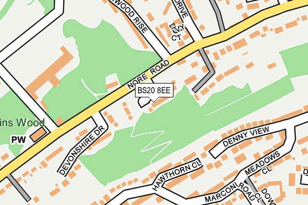 BS20 8EE map - OS OpenMap – Local (Ordnance Survey)