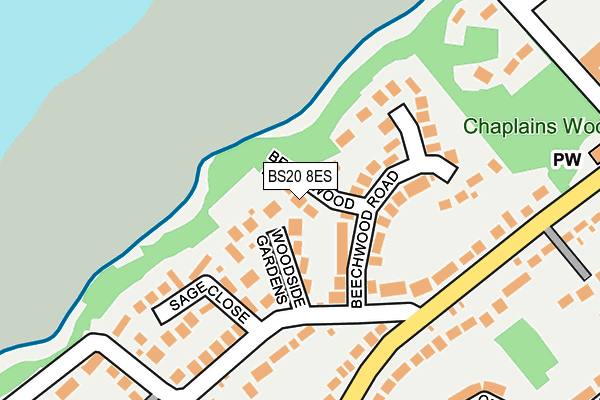 BS20 8ES map - OS OpenMap – Local (Ordnance Survey)
