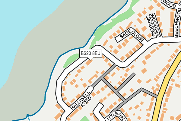 BS20 8EU map - OS OpenMap – Local (Ordnance Survey)