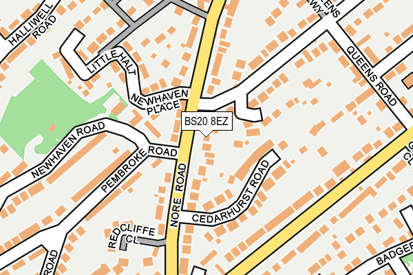BS20 8EZ map - OS OpenMap – Local (Ordnance Survey)